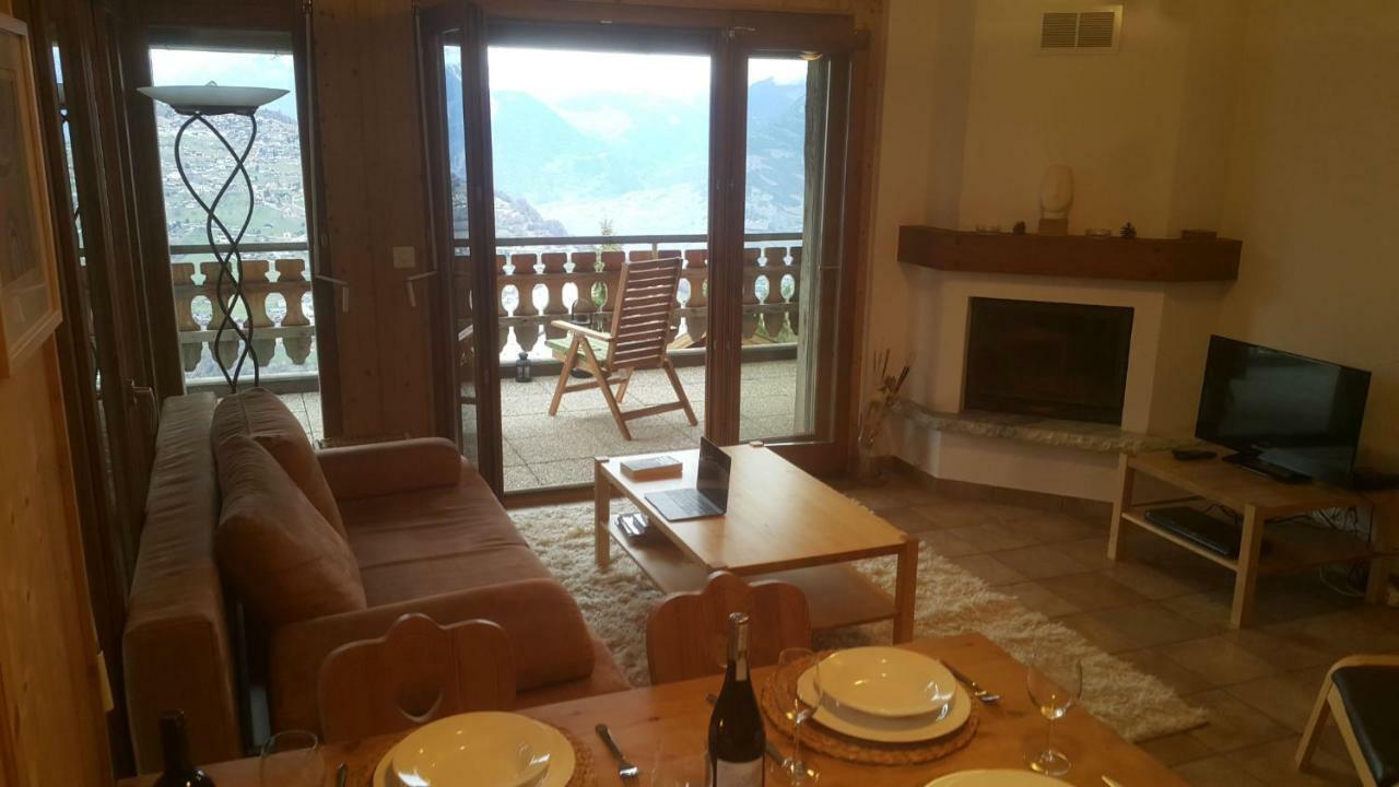 Appartement D'Une Chambre Avec Vue Imprenable - Veysonnaz ภายนอก รูปภาพ